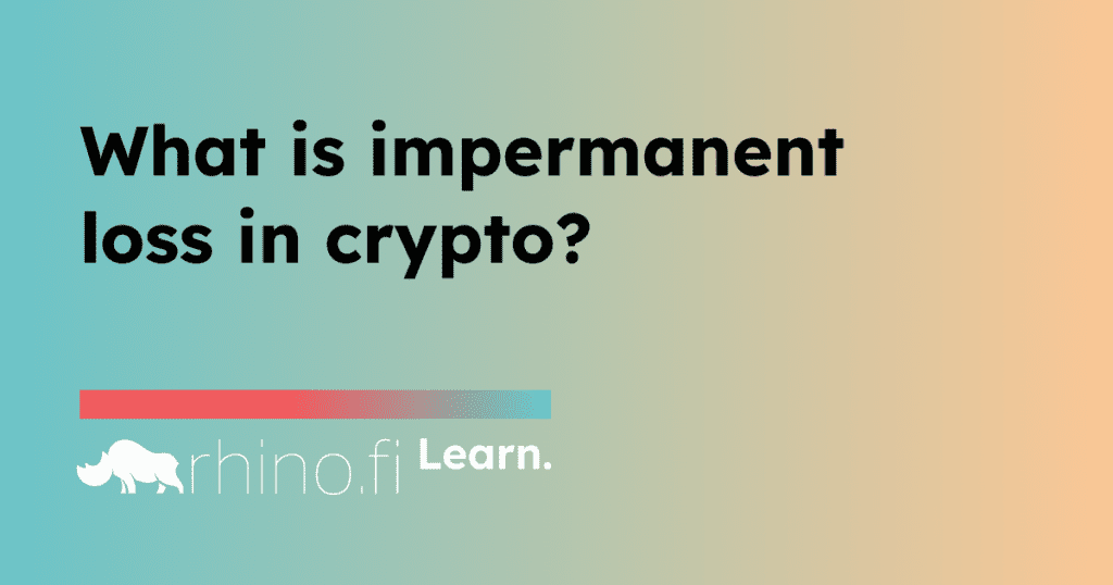 Impermanent loss is a form of opportunity loss that can affect crypto yields