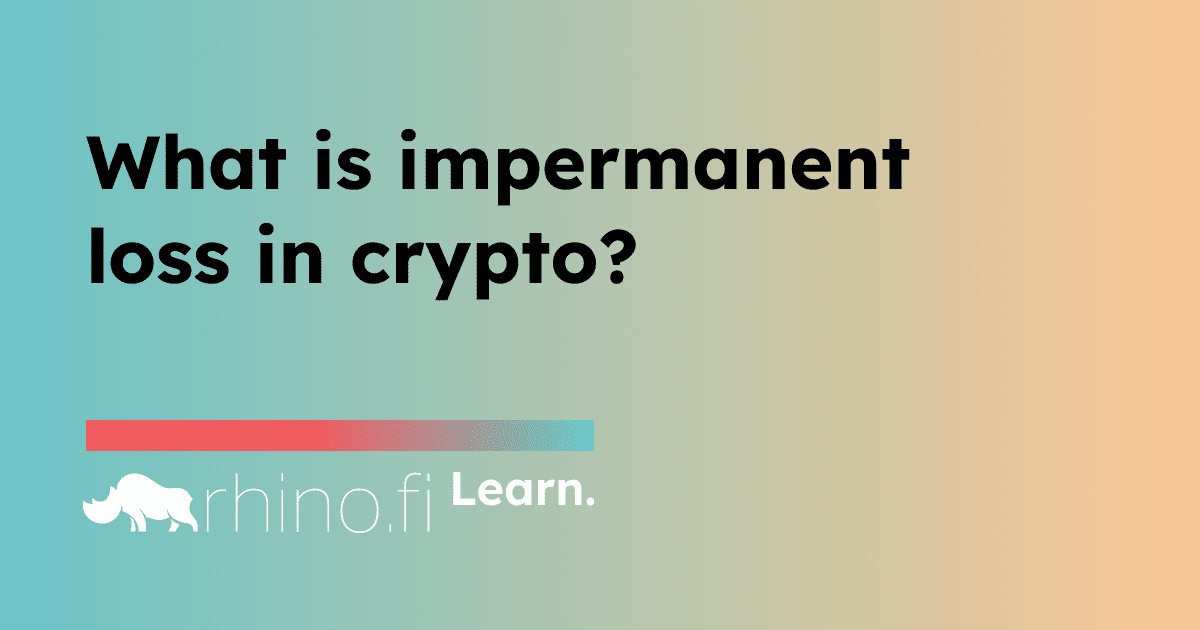 Impermanent loss is a form of opportunity loss that can affect crypto yields